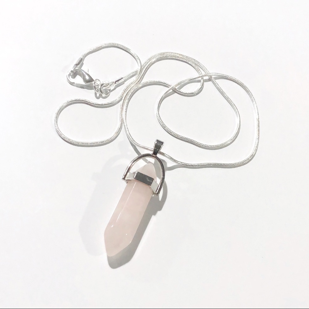 Rose Quartz Pendant Necklace